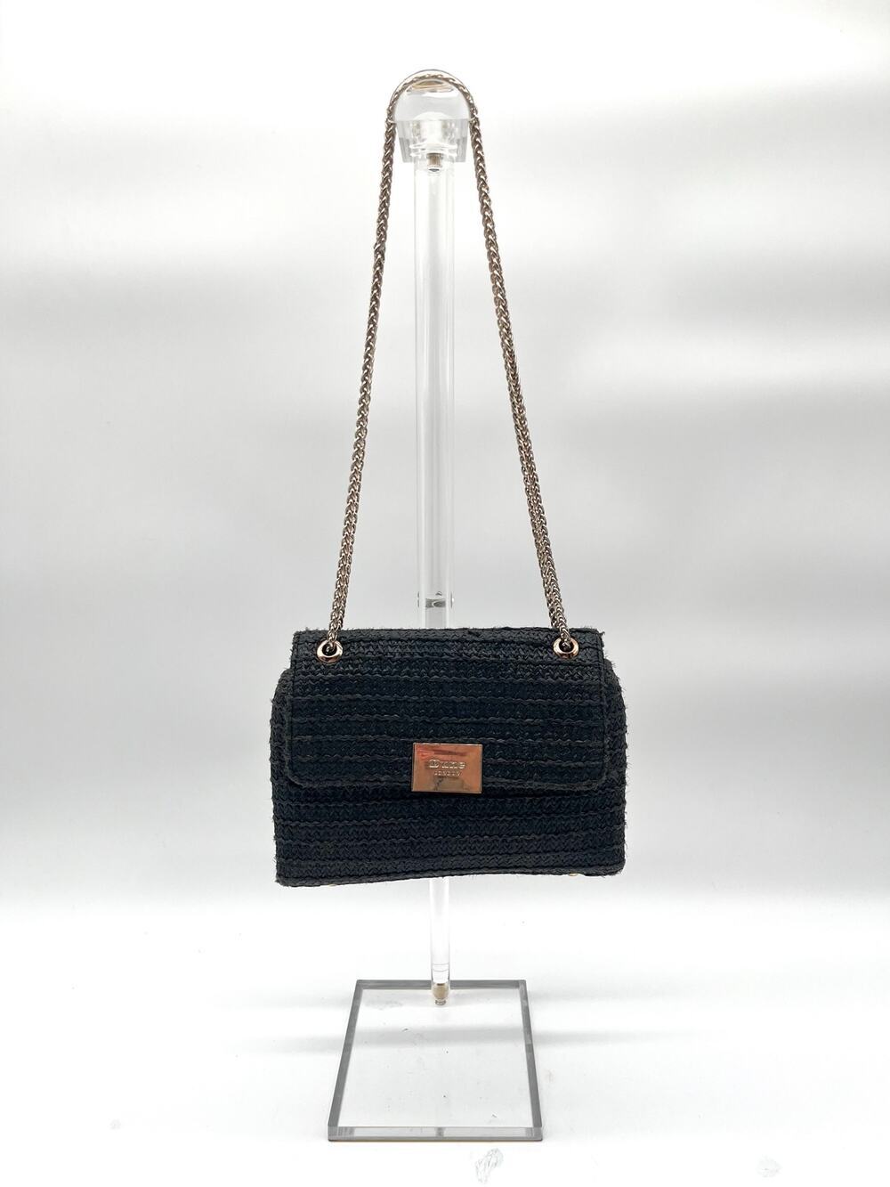 DUNE LONDON Woven Straw, Chain Link Bag